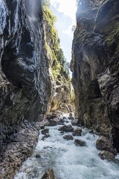 Partnach River, Partnach Gorge, Partnachklamm, Garmisch-Partenkirchen District, Bavaria, Germany