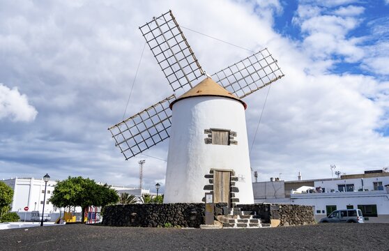 Historic windmill, Teguise, Lanzarote, Canary Islands, Spain
