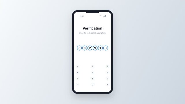 Smartphone Screen Displaying Two Factor Authentication and Successful