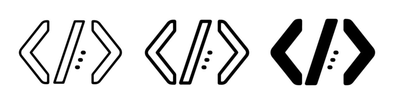 Code Brackets, Programming Symbols, Web Development Icons, Software Engineering Elements, Digital Technology Icons, Computer Science Symbols, Abstract Coding Graphics