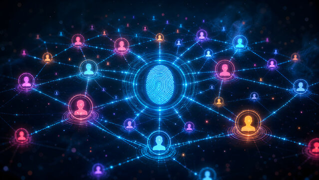 Digital biometric fingerprint hub connecting global social network users