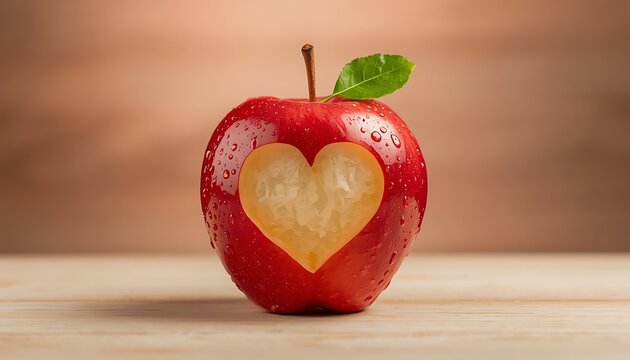 heart shaped apple