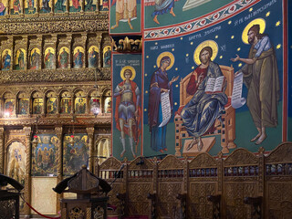 interiors of romanian orthodox church © Tetiana