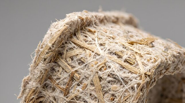Close up view of biodegradable fiber plant nursery pot.
