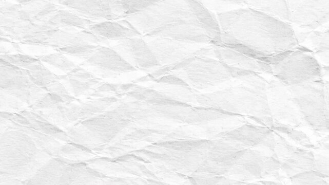 White crumpled paper texture wrinkled crinkled stop motion background