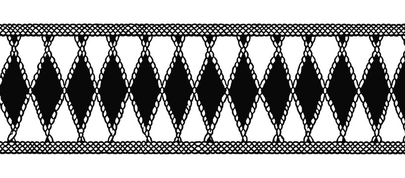 PNG Intricate geometric lace pattern design.