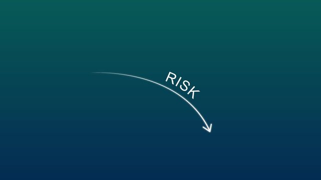 Business concept Risk management and mitigation to reduce exposure for financial investment, projects, engineering, businesses. Concept. animation