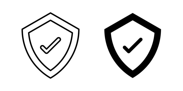 Reliable icon in outline and solid style, isolated on white background. Ideal for trust, quality assurance, and dependable service apps and websites.