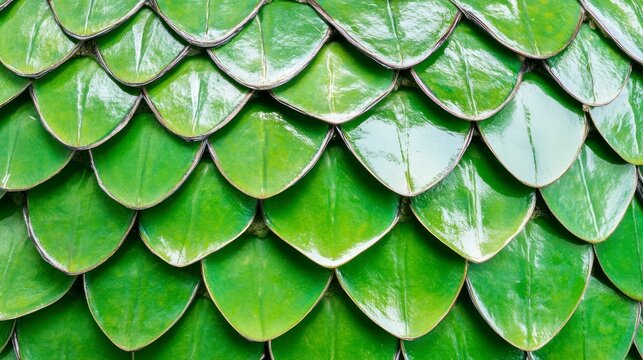 Green leaf scales texture pattern