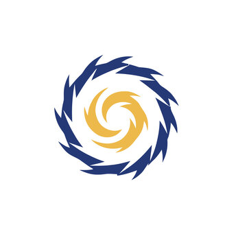 Abstract swirling vortex graphic
