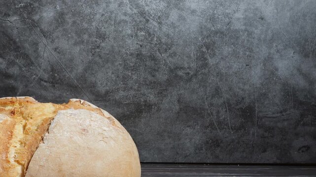 bread on a wooden board