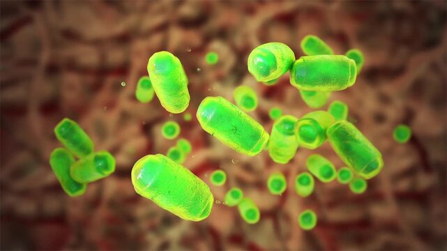 Methanobrevibacter, 3D animation. Methanogenic archaea of the human microbiome, particularly the gastrointestinal tract, studied for their role in gut microbial ecology.