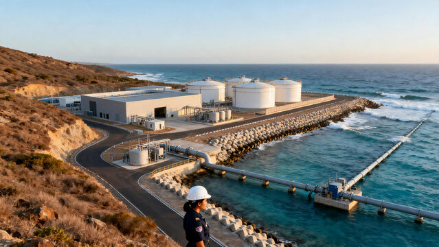Coastal Desalination Infrastructure for Seawater Treatment