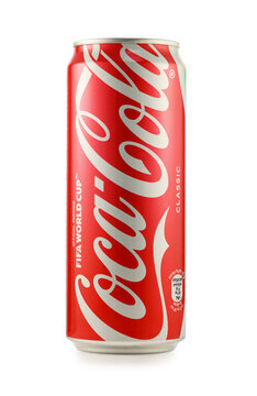 October 02 2026 Tbilisi, Georgia Coca-Cola Classic soda can on white background