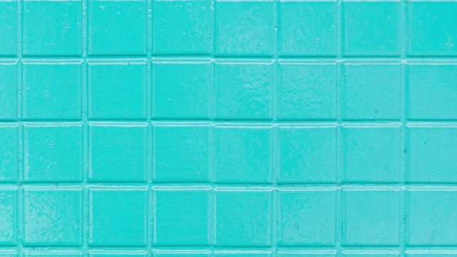 Turquoise mosaic tile wall pattern