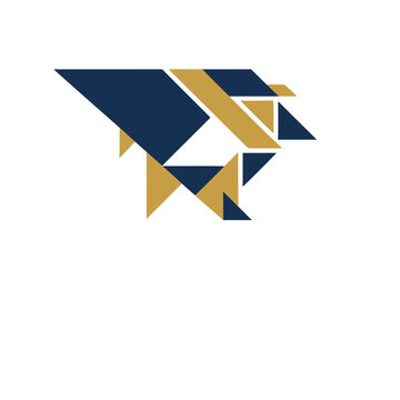 Geometric abstract lion head logo
