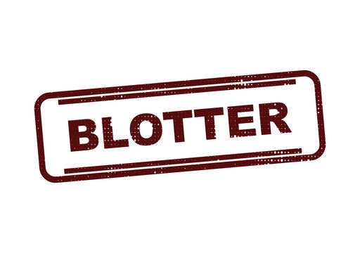 Red blotter stamp with text blotter on white background Vector, illustration