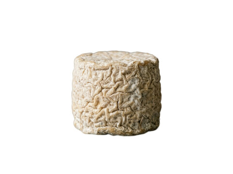 Aged Goat Cheese Crottin Round Isolated On Transparent Background, Rustic French Dairy Cutout Png