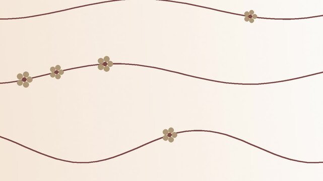 Fond de motif art nouveau ivoire ros&eacute; en boucle sans couture