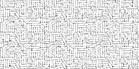 Fototapeta premium Black and white geometric pattern. Tileable texture background.