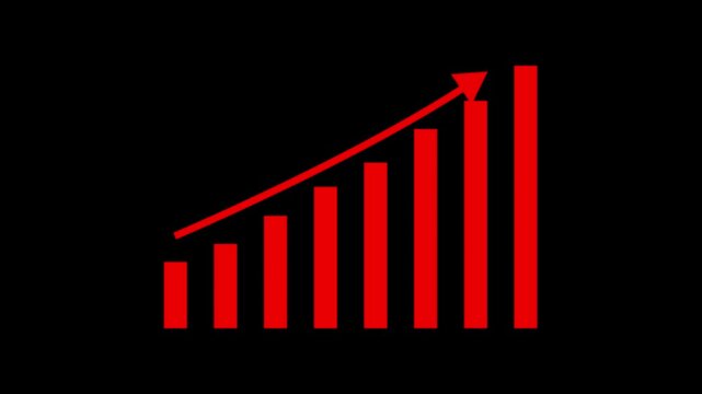 business graph icon .business or finance concept icon. Abstract decreasing business