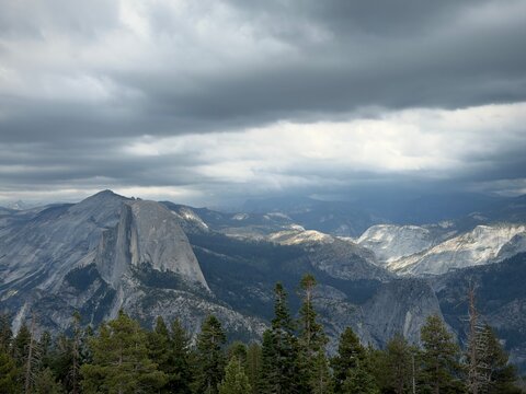 Stormy Half Dome, Yosemite National Park, California, United States