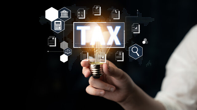 Business Concept with Tax Ideas Displayed on Light Bulb Background Representing Innovative Financial Solutions and Modern Tax Strategies for Professionals Fluxor.