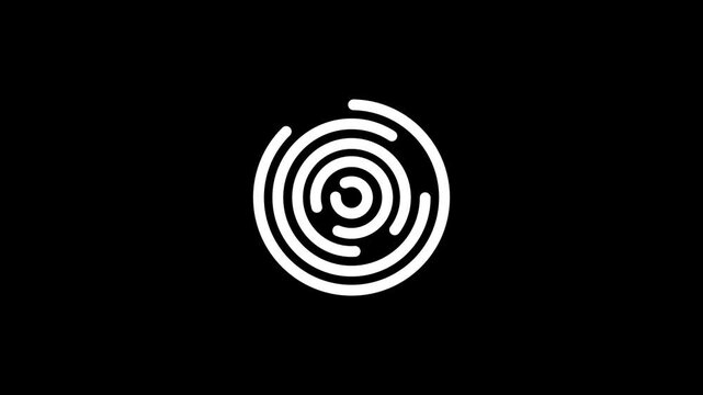 Minimalist concentric circles target icon design