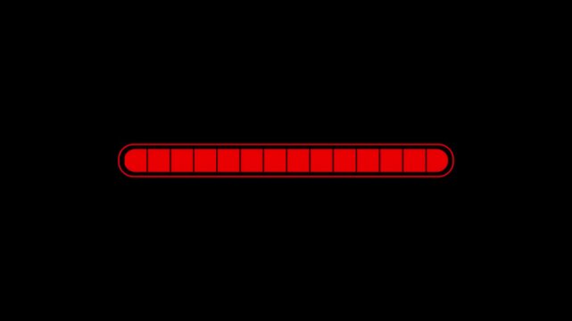 Modern red power button on black background