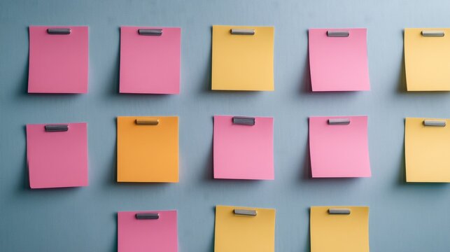 Modern Business Intelligence View of Startup companies analyze product backlog board blank cards s