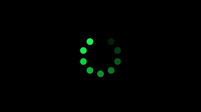 Loading - circle Modern loading animation. Circular loading indicator , loading and buffering icon animation on black background. Motion graphics of concept