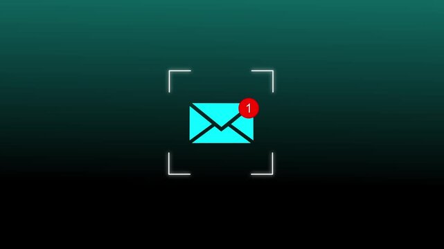 message icon animation. white color message box icon message animation. New message. Mail inbox notification icon and motion graphics of info concept