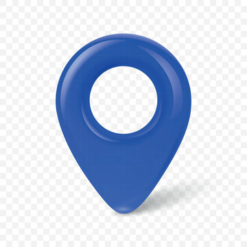 Location Pin, 3d Vector Illustration. Blue Map Pin, GPS Pin, Navigation Marker, Pointer Icon Isolated for Map, Travel, Route, Destination, Tracking, Address, Geotag, App Interface, Location Design