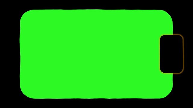 Super 8mm film frame with green screen scrolling vertically