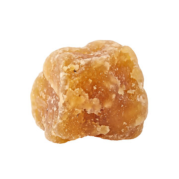 Asafetida resin isolated nugget organic spice ingredient herbal traditional medicine closeup studio shot on transparent background