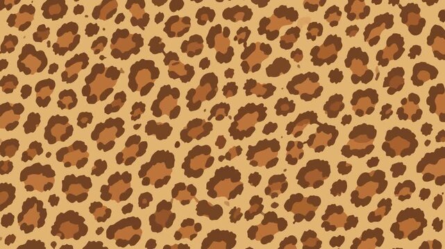 Seamless leopard print background video motion perfect for creative fashion advertising and web design.