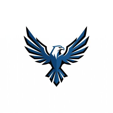 Minimalist eagle logo icon with wings spread for security finance and law firm vector
