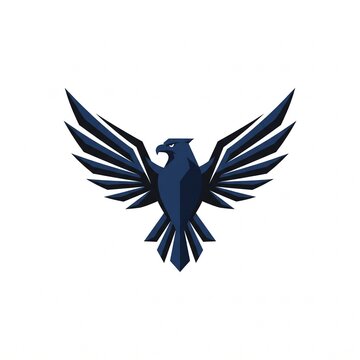 Minimalist eagle logo icon with wings spread for security finance and law firm vector