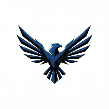 Minimalist eagle logo icon with wings spread for security finance and law firm vector