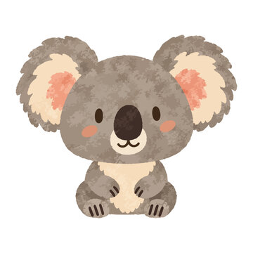 コアラ 絵本風イラスト かわいい動物 透過素材