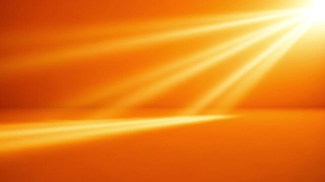 Abstract orange background with radiant light beams
