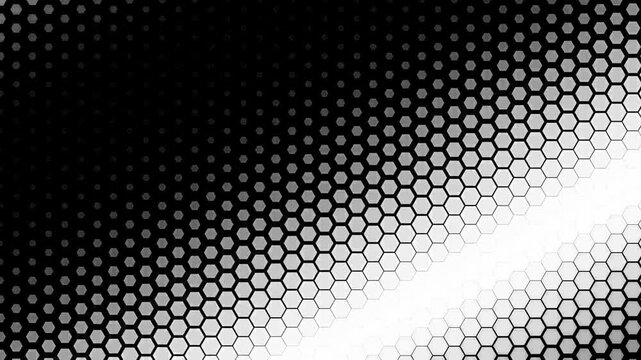 Animated Abstract Geometric Hexagon Pattern Background with Moving Light