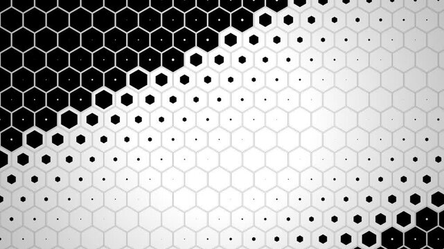 Abstract Geometric Hexagon Pattern Background with Dynamic Motion Animation