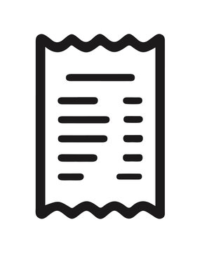 Receipt icon vector illustration isolated on transparent background