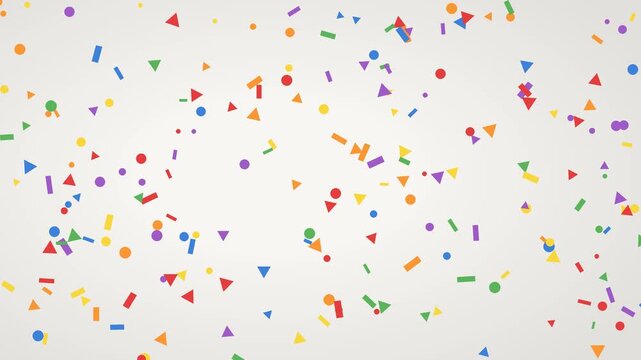 Bucle sin costuras: fondo de confeti confeti de carnaval arco&iacute;ris