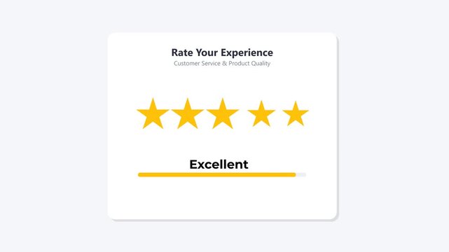 Yellow stars for rating product quality. Suitable for customer service evaluations and tracking customer satisfaction levels.