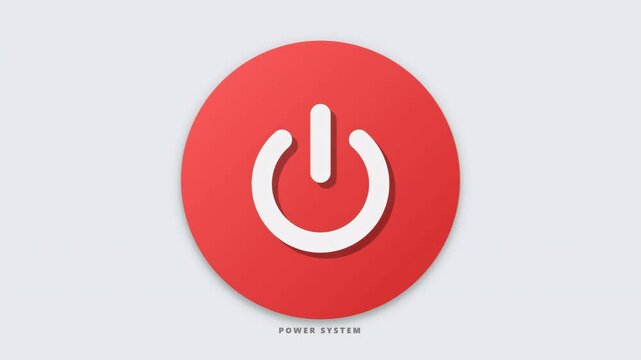 Power switch symbol for technology system vector logo