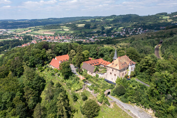 Fototapeta premium Brandenstein Castle, Main-Kinzig District, Hesse, Schluechtern, Germany,