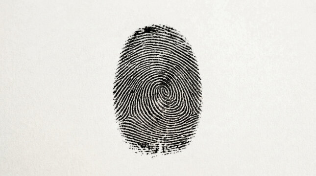 Unique Fingerprint Detail Identity Security and Personal Identification Concept