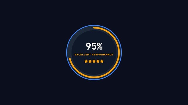 Digital Progress Indicators Showing Battery Charging Levels.